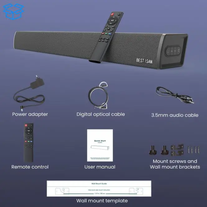 BESTISAN S7020HP Wired and Wireless Stereo Speakers Soundbar-fig-4