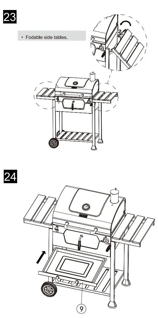 Royal Gourmet CD1824EN 24-Inch Charcoal Grill - assembly 12
