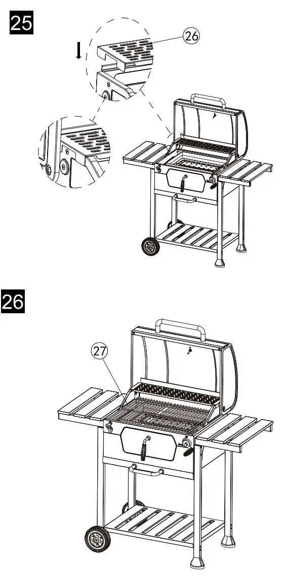 Royal Gourmet CD1824EN 24-Inch Charcoal Grill - assembly 13