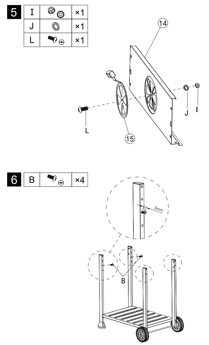 Royal Gourmet CD1824EN 24-Inch Charcoal Grill - assembly 3