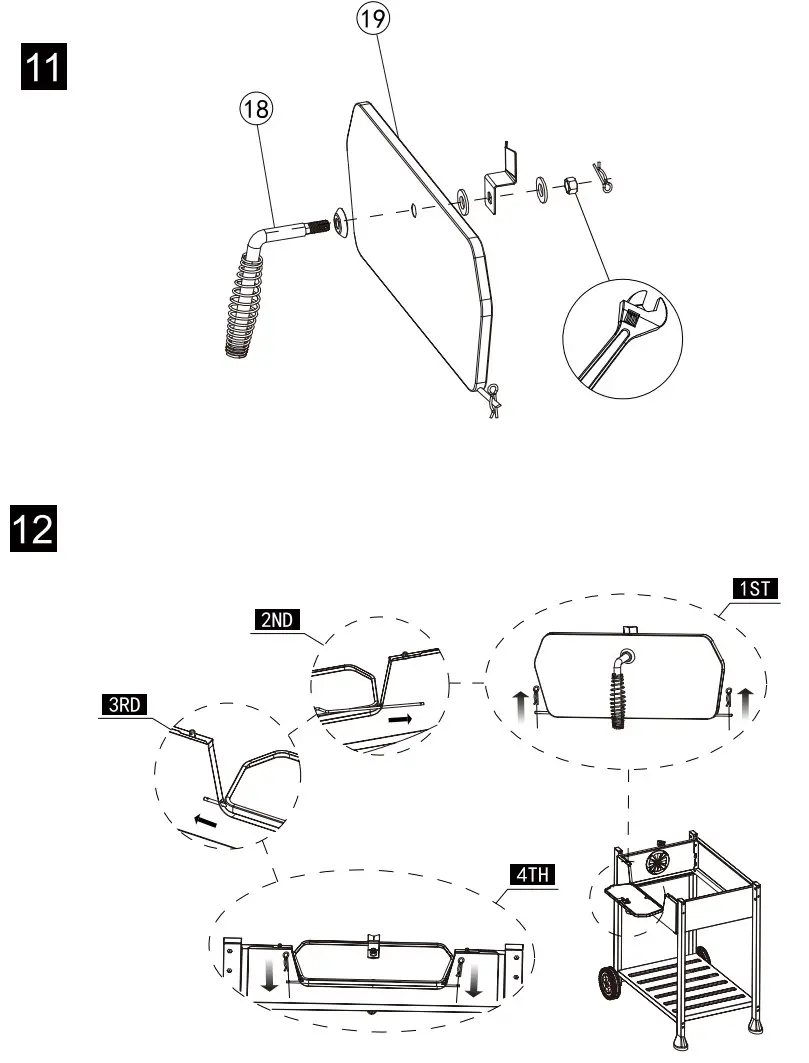 Royal Gourmet CD1824EN 24-Inch Charcoal Grill - assembly 6