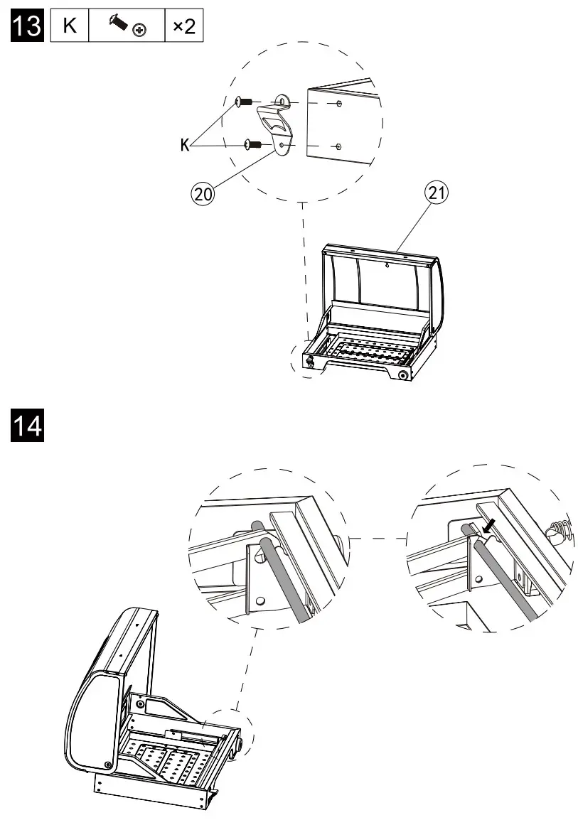 Royal Gourmet CD1824EN 24-Inch Charcoal Grill - assembly 7