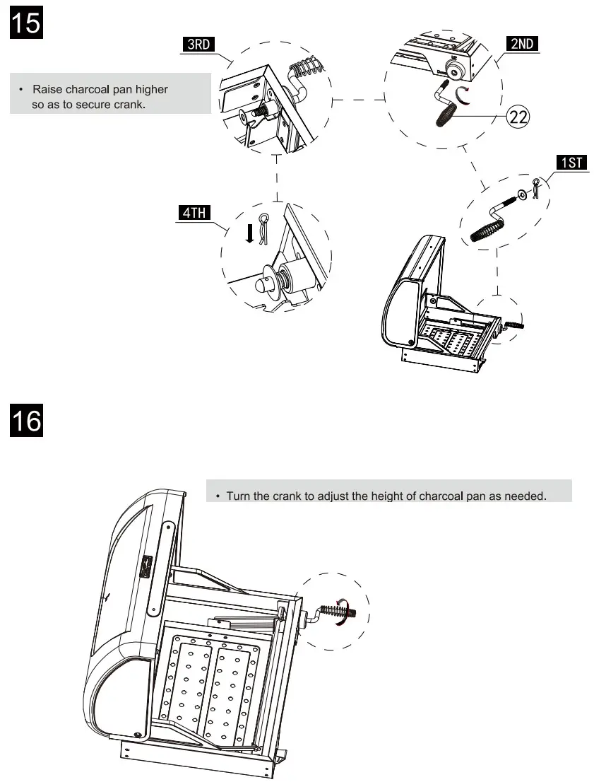 Royal Gourmet CD1824EN 24-Inch Charcoal Grill - assembly 8
