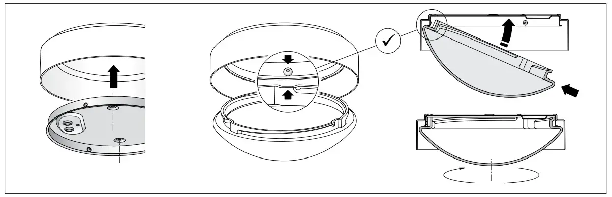 BEGA 51 051.1 Ceiling Luminaire for Indoor Use - Installation