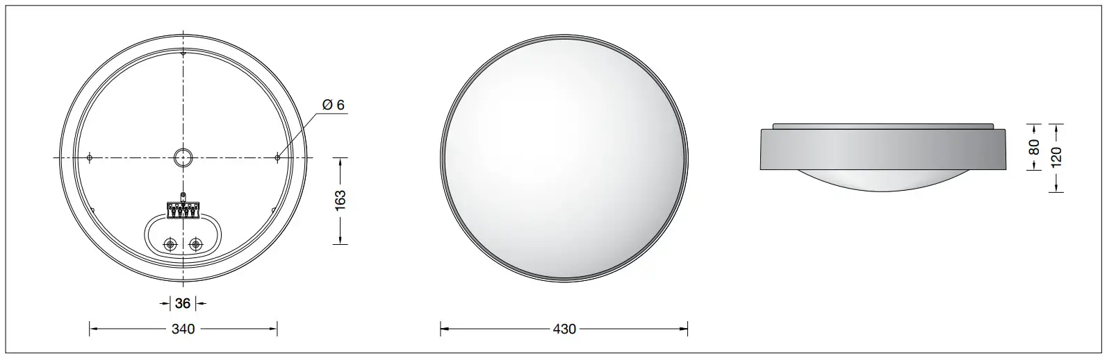 BEGA 51 051.1 Ceiling Luminaire for Indoor Use