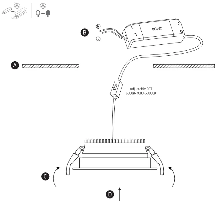 DECOLIGHT 50130UV Fixed Downlight CCT - fig