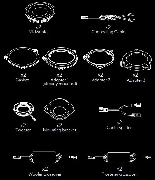 morel IR-BMW42W Integration Reference Speakers - Fig 1