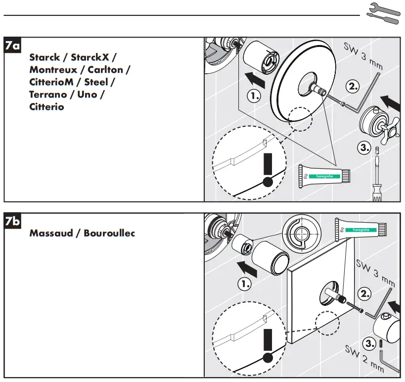 hansgrohe AXOR CARLTON Highflow Thermostat - Assembly 1