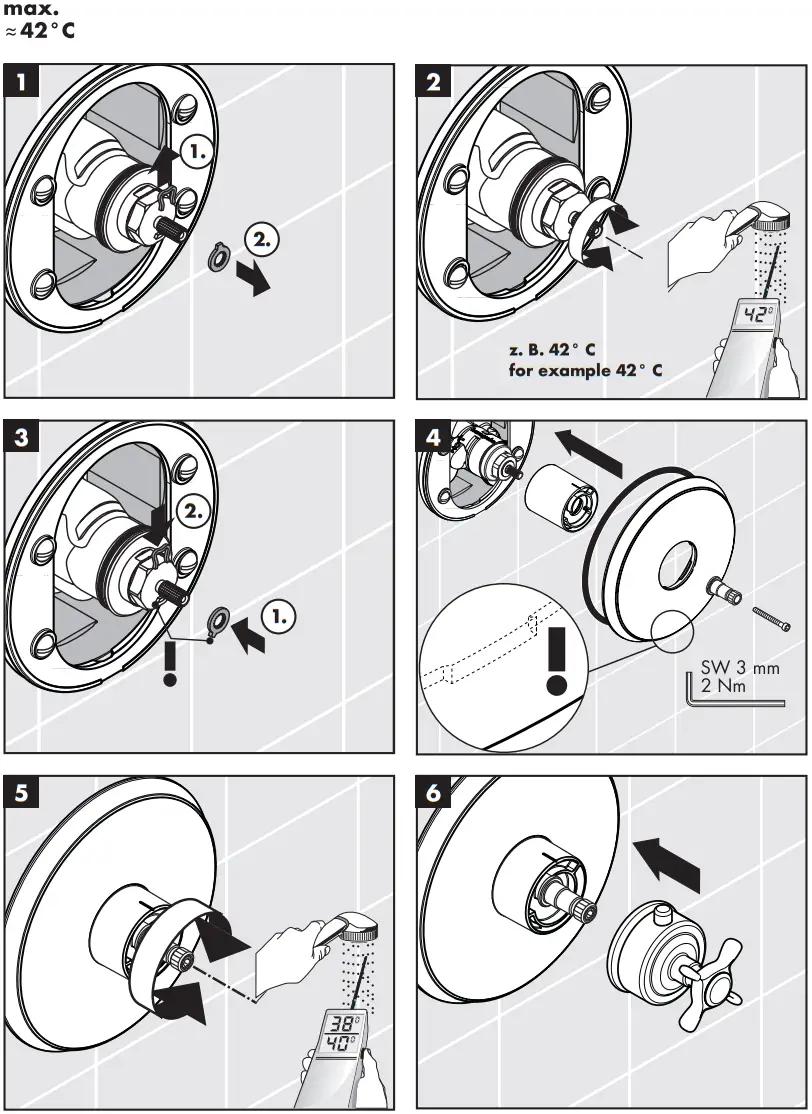 hansgrohe AXOR CARLTON Highflow Thermostat - Assembly 2