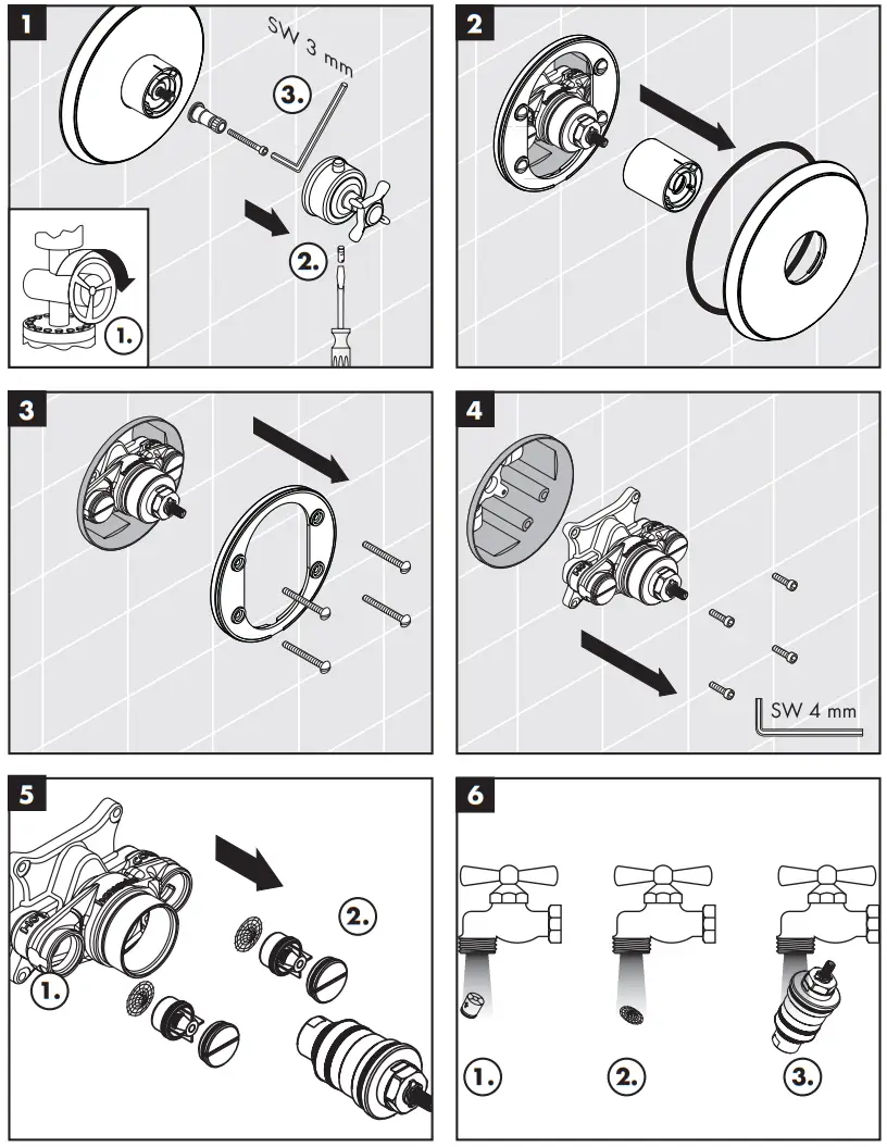 hansgrohe AXOR CARLTON Highflow Thermostat - Assembly 4