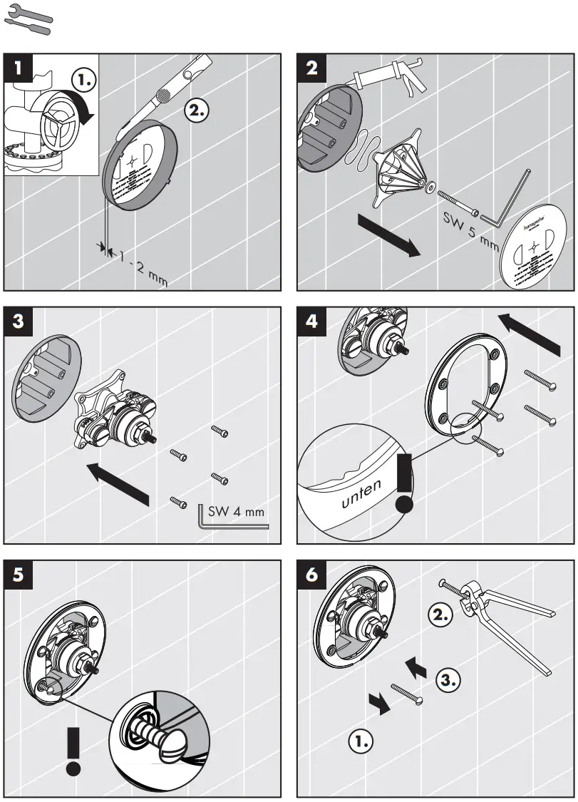 hansgrohe AXOR CARLTON Highflow Thermostat - Assembly