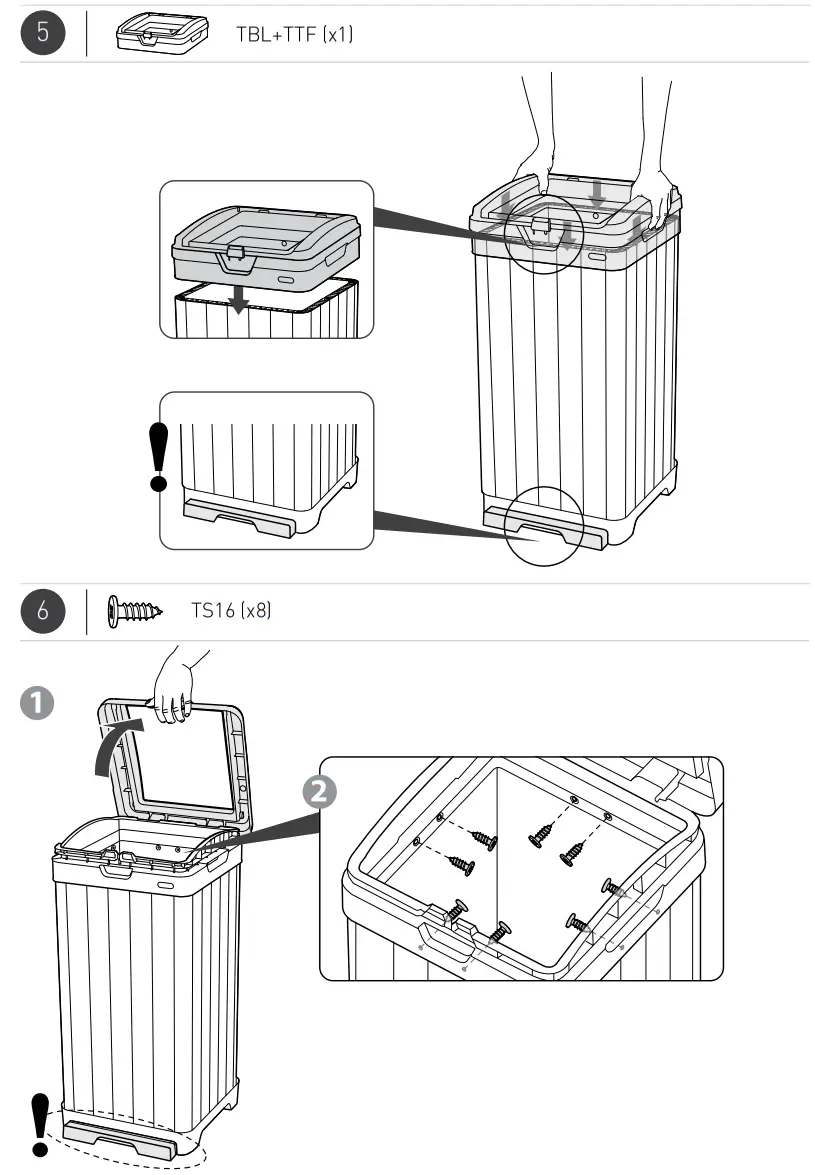 17206192 Trash Can Keter Baltimore - PARTS 4