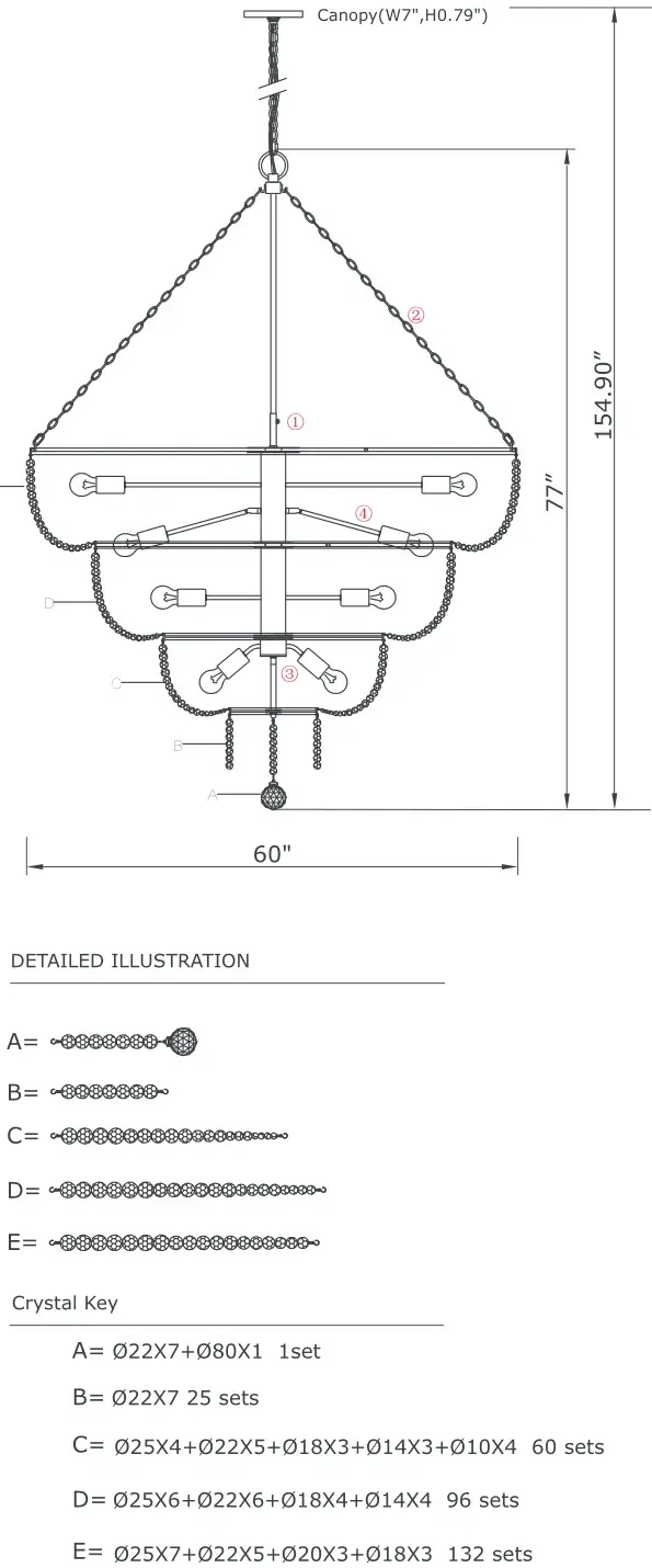 CRYSTORAMA 618-MK Rylee 32 Light Chandelier - Overview