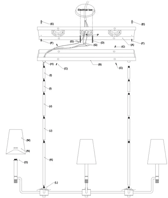 ETHAN-ALLEN-09-3058-Turnbull-Linear-Chandelier-Classic-Linear-Chandelier-fig-1