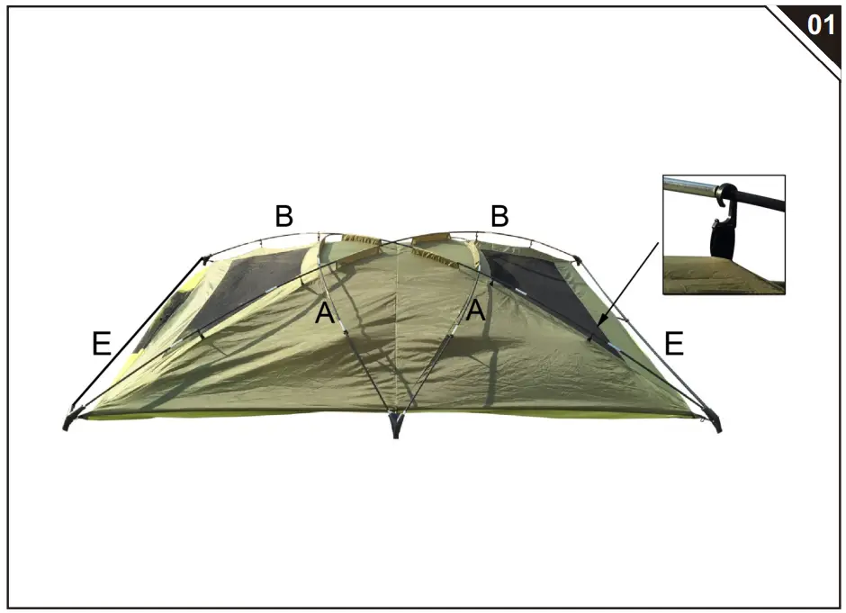 Outsunny A20 052 8 Man Camping Tent - Parts 2