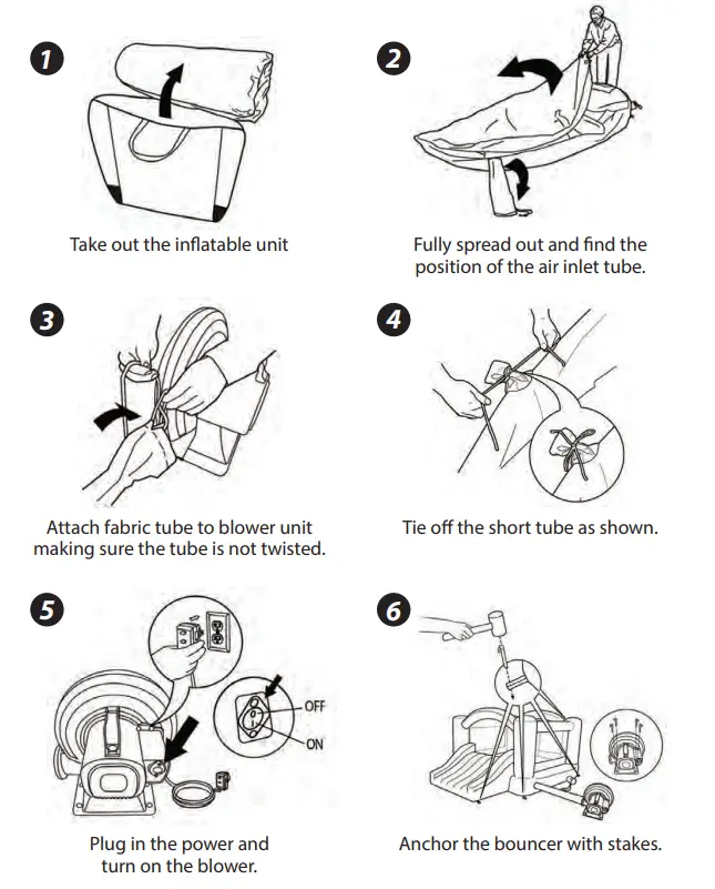 SereneLife SLIB930 Inflatable Jumping Castle - SET UP