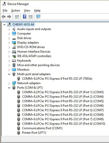 SEALEVEL COMM 8 PCIe 7803e Serial Interface Card - Hardware Installation 1