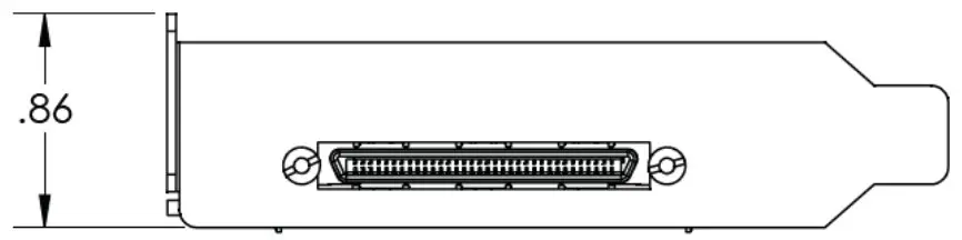 SEALEVEL COMM 8 PCIe 7803e Serial Interface Card - Mechanical Drawing 3