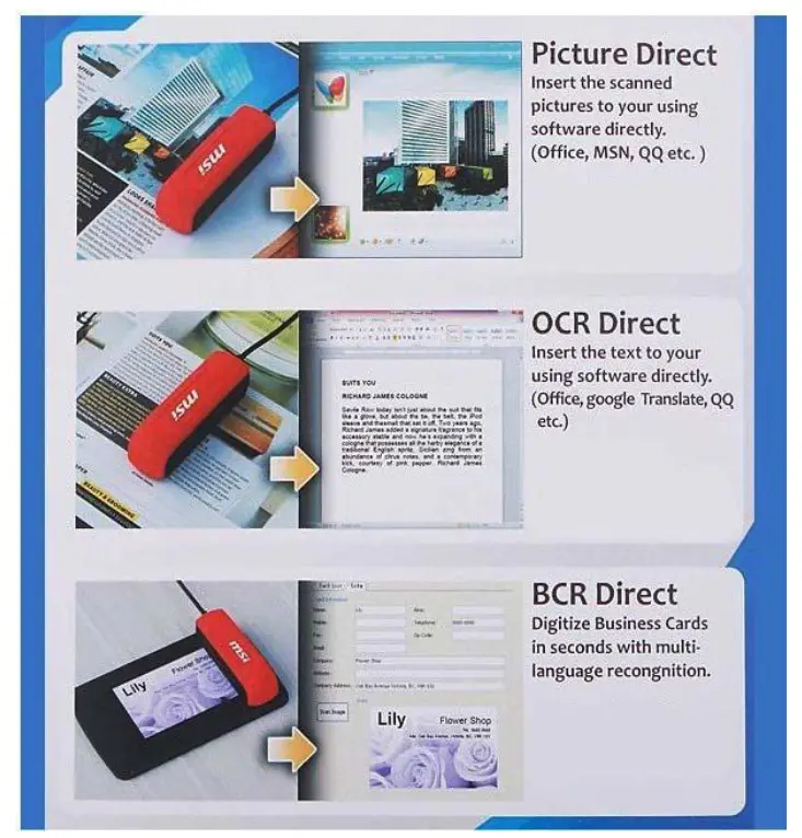 MSI803 Mini Portable Business Card Scanner- fig