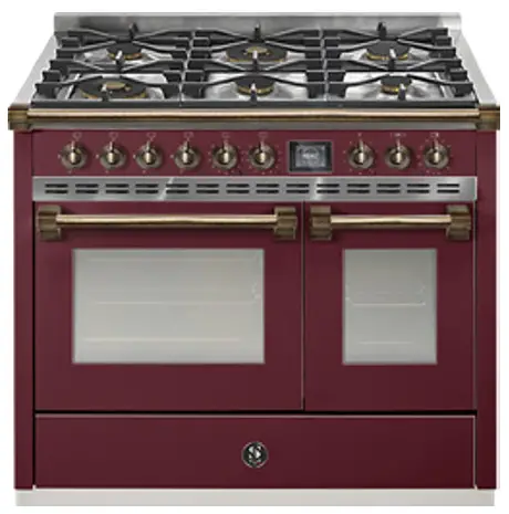Steel AQ10SF 6W BR B Ascot 100cm Dual Fuel Freestanding Cooker - FIG