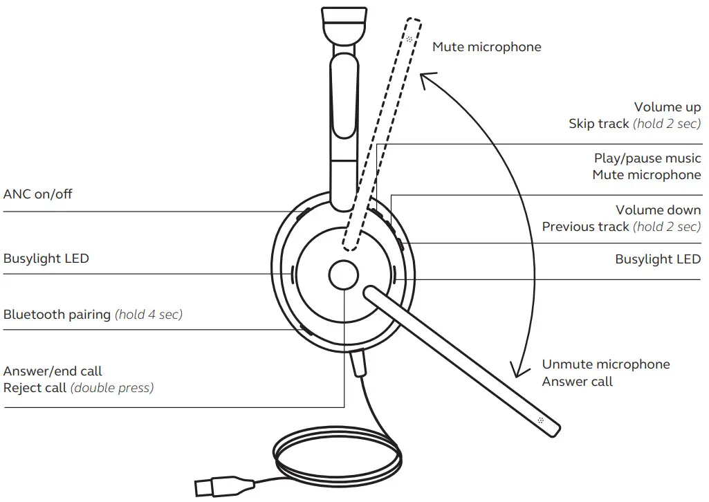 Jabra Evolve2 50 Stereo USB Headset - CONNECTING 1