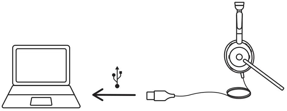 Jabra Evolve2 50 Stereo USB Headset - CONNECTING