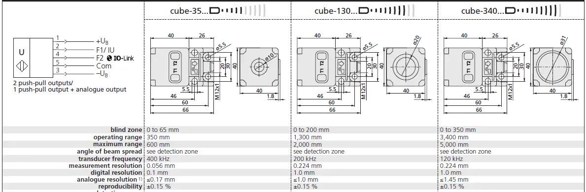 microsonic Ultrasonic Proximity Switch 10