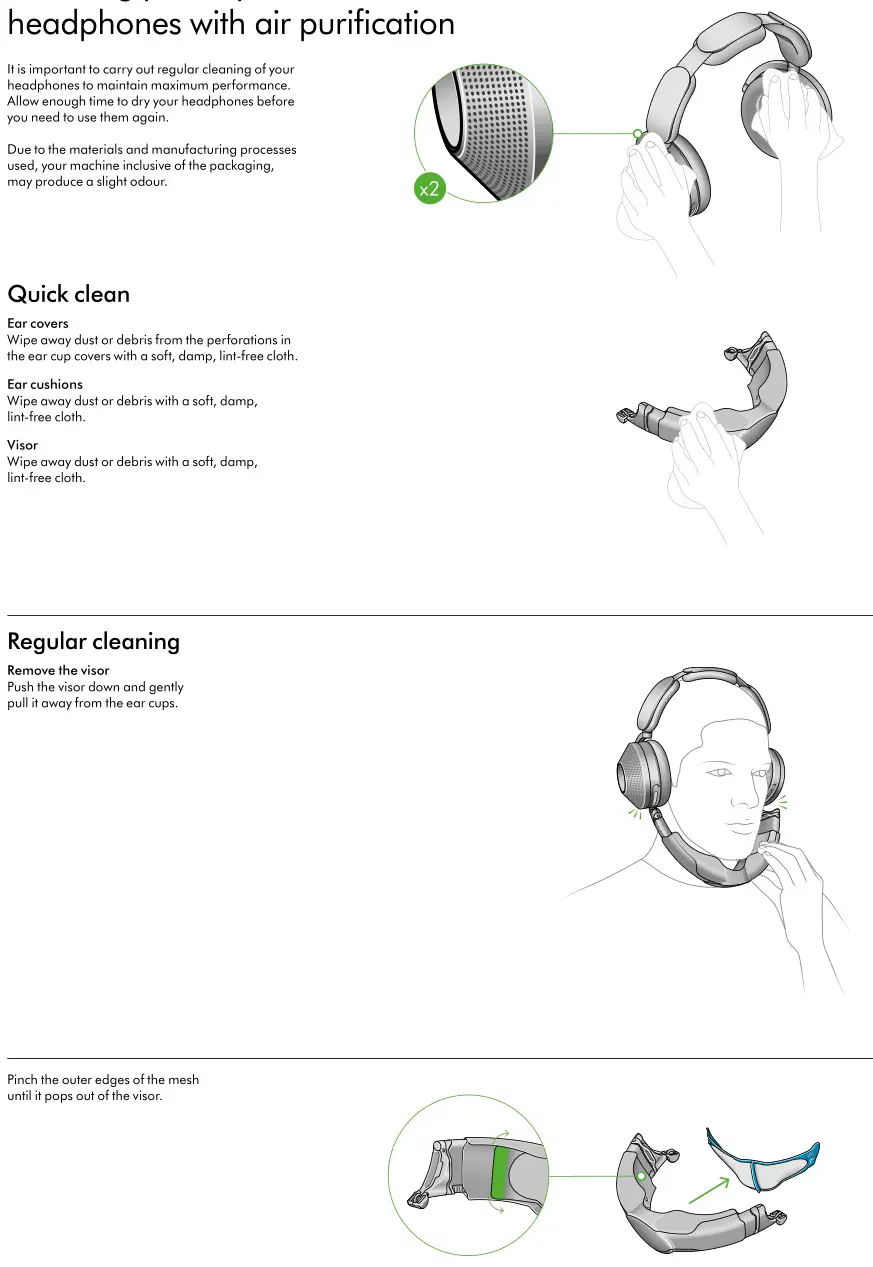 dyson zone Headphones with Air Purification - Cleaning your Dyson Zone™ 1