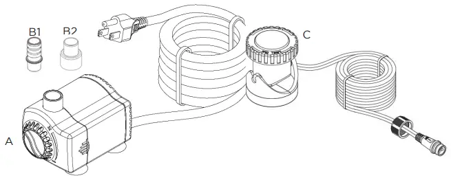 TotalPond 52299 Low Water Shut off Fountain Pumps - PACKAGE CONTENTS