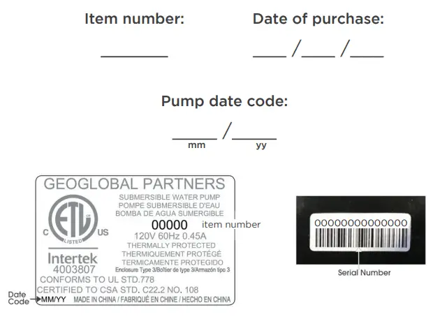 TotalPond 52299 Low Water Shut off Fountain Pumps - fig1