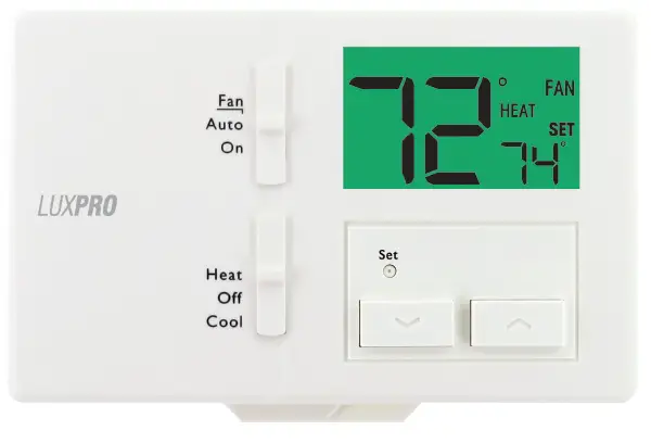 LUXPRO-P111-NON-PROGRAMMABLE-THERMOSTAT-Product-Specifications-PRODUCT