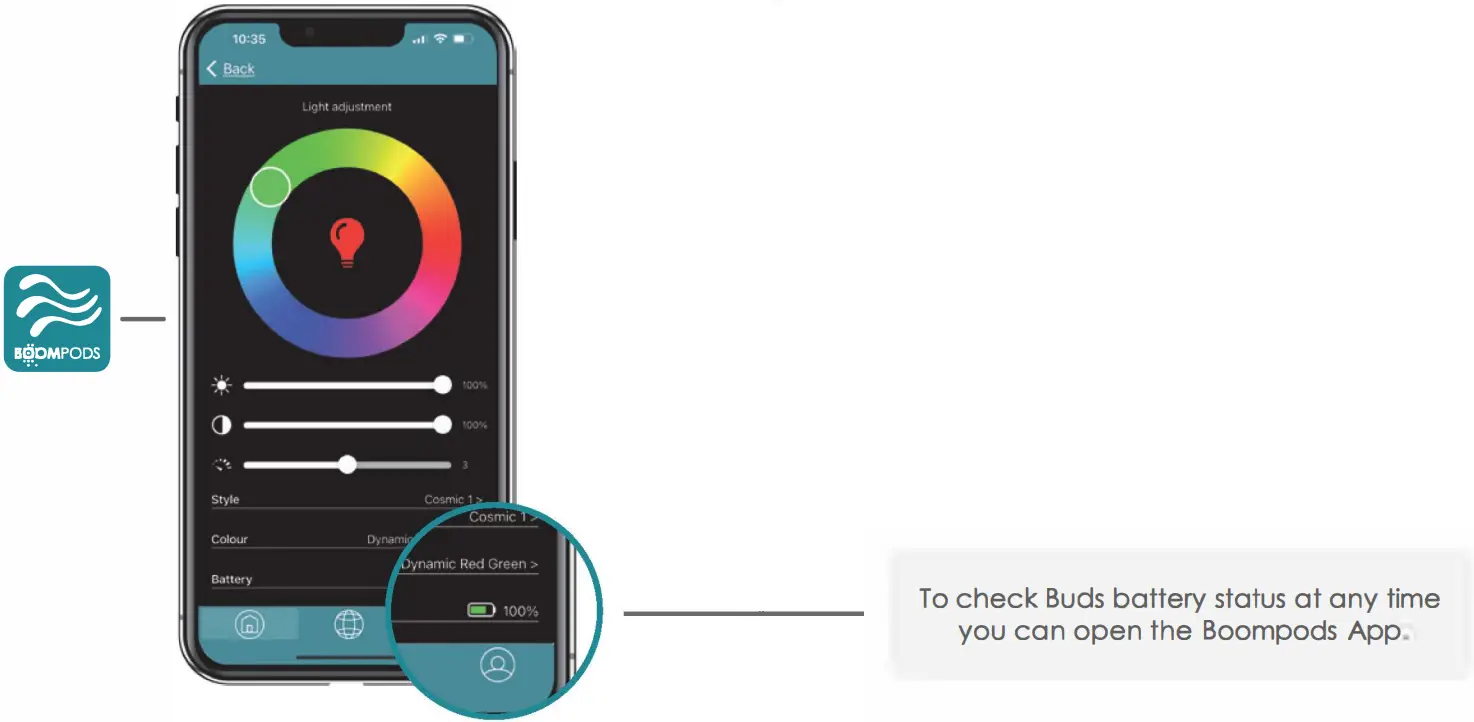 BOOMPODS soundflare Party Speaker - light modes 2