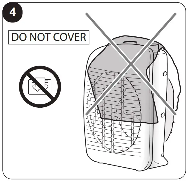 do not cover the heater