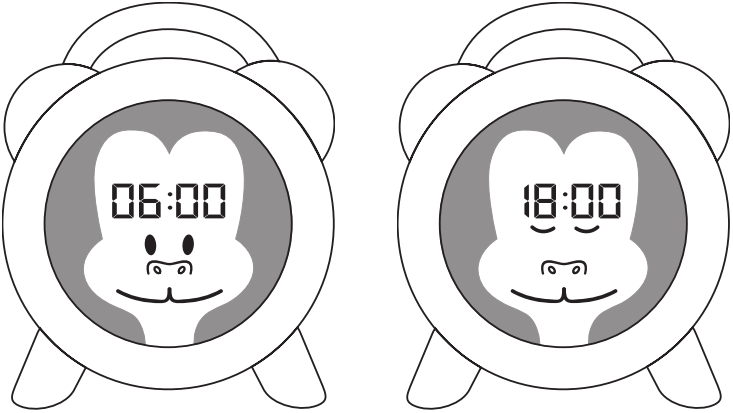 Alecto BC-100 Monkey Sleep Trainer Clock A1