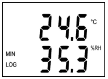 Reading on the display in usual operation