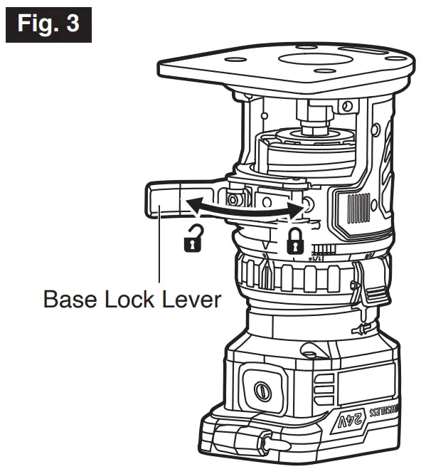 Installing And Removing The Base (Fig. 3 And 4)(FIG. 3 AND 4)