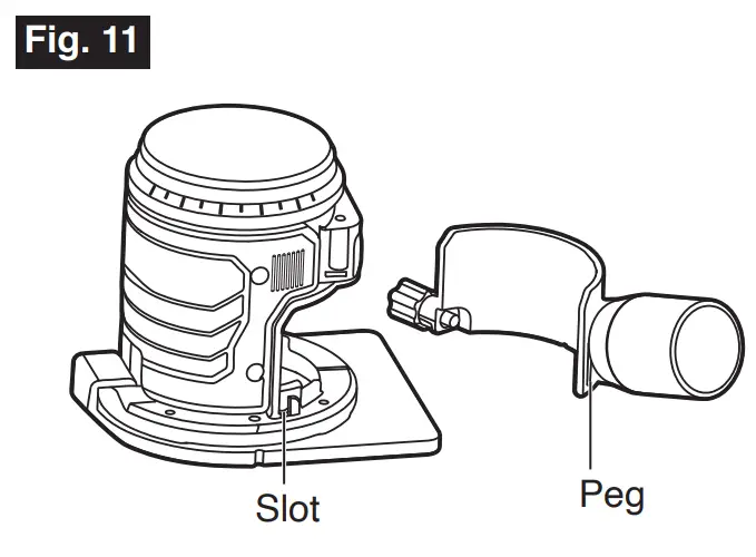 Installing And Removing The Dust Extraction Hood (Fig. 11 And 12)