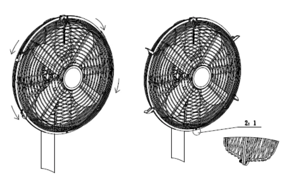 Assembling the grids and the rotor blades