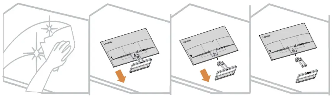 Lenovo L22i 40 21.5 Inch Monitor - Detaching the monitor