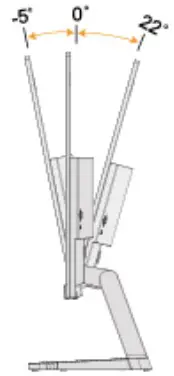 Lenovo L22i 40 21.5 Inch Monitor - Types of adjustments