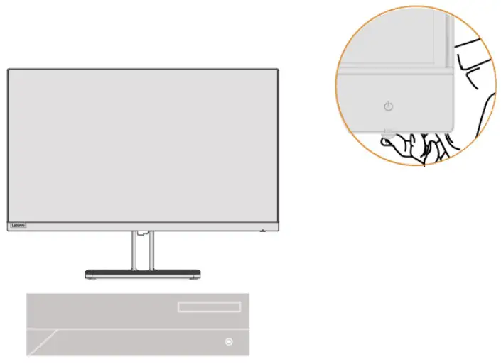Lenovo L22i 40 21.5 Inch Monitor - monitor and the computer