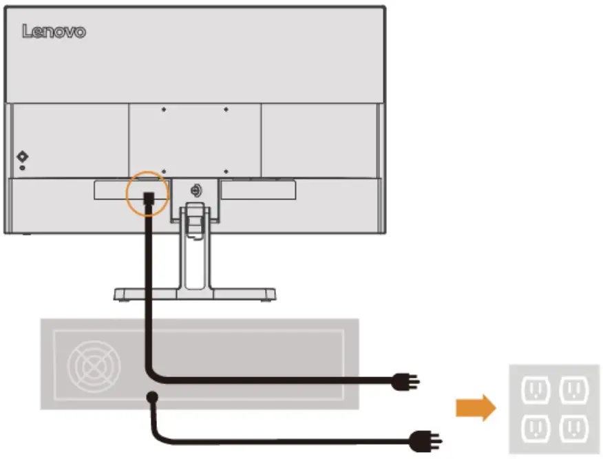 Lenovo L22i 40 21.5 Inch Monitor - monitor power