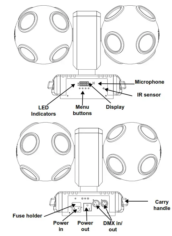 CHAUVET DJ Cosmos HP LED Sound Activated Effect Light - Sound Activated