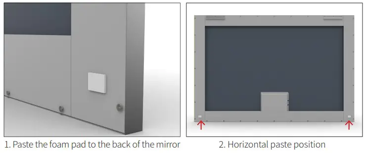 HOMEMYSTIQUE N W70841577 Wall Mounted LED Bathroom Mirror - Product Installation 3