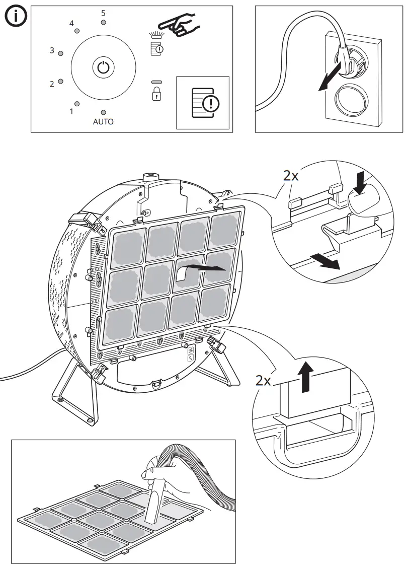 IKEA AA-2287882-2 STARKVIND Air Purifier - Assembly 18
