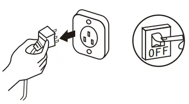 VOX SFE09-AA Split Type Wall Mounted Air Conditioner - power switch
