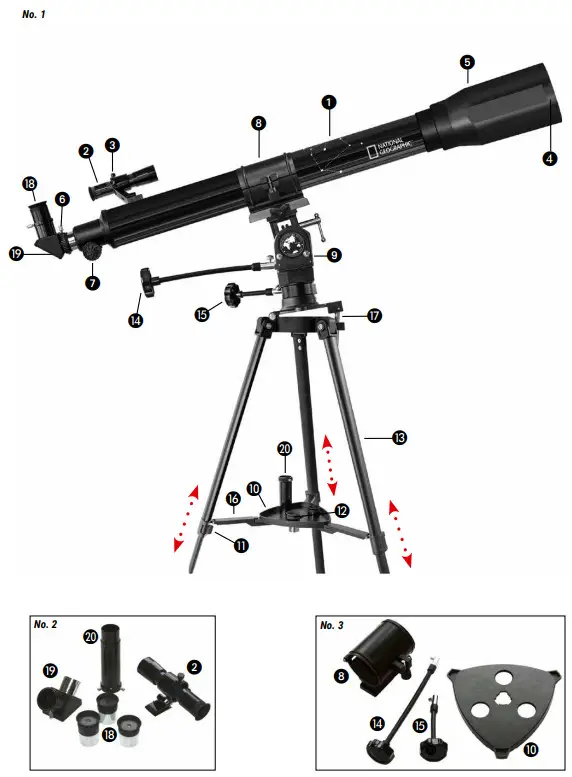 NATIONAL GEOGRAPHIC 9071000 Multi-Purpose Mount Telescope - fig 1