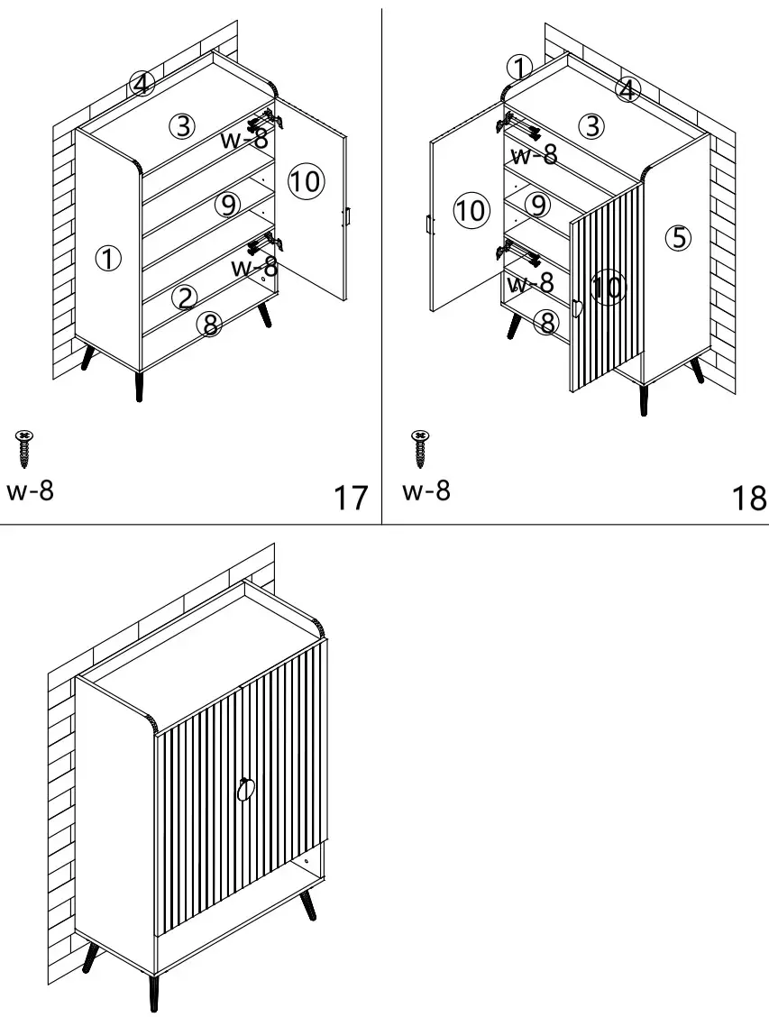 Tribesigns CAND B09A Storage Cabinet - Accessories show 6