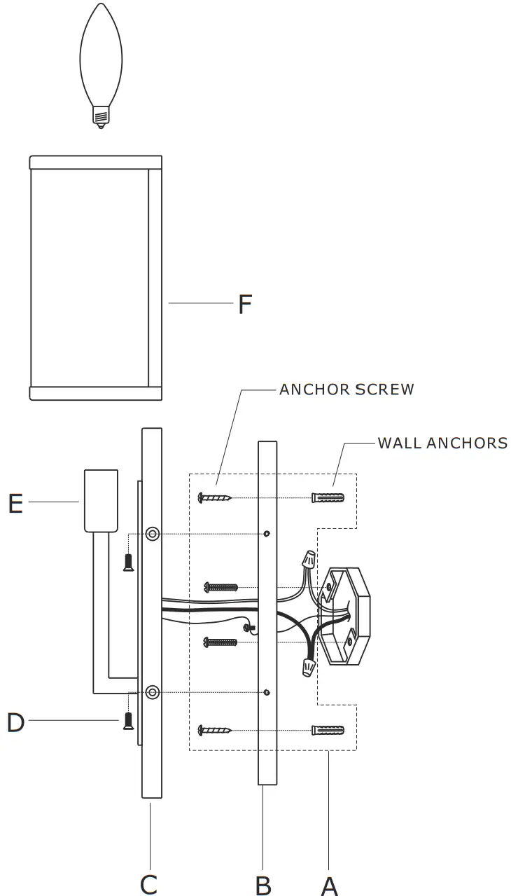 CRYSTORAMA BRE A3631 PN BF Brent 1 Light Wall Mount Sconce - Part Number