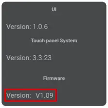 Checking the current software versions